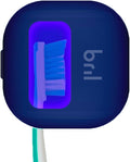Bril UV-C Toothbrush Sanitizer and Holder, Portable Cleaner, Travel Cover, Magnetic Holder, and Rechargeable Case for Any Size Toothbrush, Navy-Ruum Studio Home