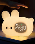 Bunny Alarm Clock for Kids with Night Light, Sleep Training Clock Time to Wake Clock, Rechargeable Silicone Light for Bedroom, Perfect Sleep Companion for Boys Girls-Ruum Studio Home