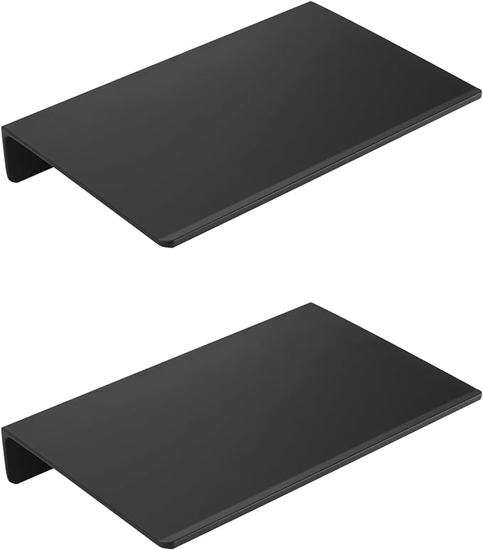 JOOM Metal Wall Floating Shelf - Metal Wall Shelf, Floating Shelf, Bathroom Shelf, Display Shelves for Storage (Black, 8 Inch)-Ruum Studio Home