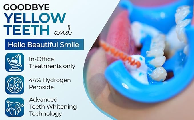 LaserGlow Professional Teeth Whitening Gel 44% Hydrogen Peroxide – Dual Barrel Syringe for Fast, Effective, and Whitening Results | Hydrogen Peroxide Gel, Teeth Whitener, Tooth Whitening Gel-Ruum Studio Home