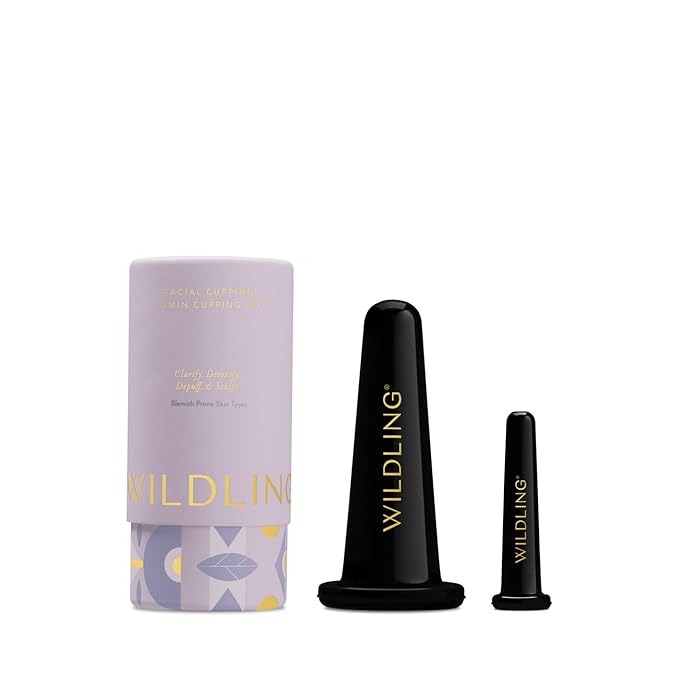WILDLING Lumin Cupping Set I Facial Cupping Tools to Decrease Puffiness, Increase Collagen Production, Sculpt Cheeks + Chin, Detox + Clear Breakouts-Ruum Studio Home