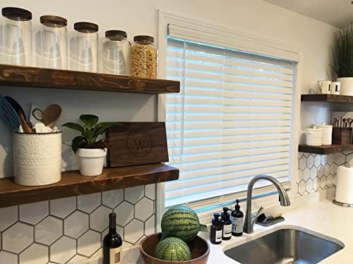 Joel's Antiques 30 Inch Wooden Floating Shelves for Wall - 30x8x2 in - Made of Natural Wood - Heavy Duty Rustic Wall Shelves - Made in USA - Perfect for Living Room, Kitchen - Mocha-Ruum Studio Home
