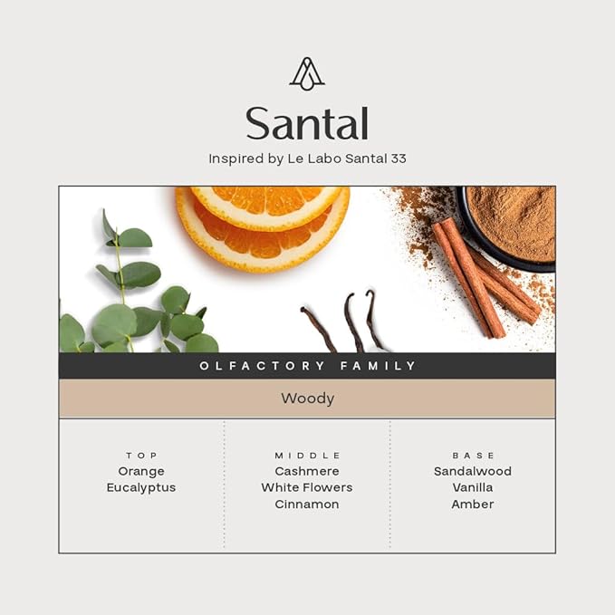 Aromaplan Hotel Scents Santal, 1.7 Fl Oz (50 ml)- Home Luxury Aroma & Hotel Fragrance Essential Oil- Hotel Essential Oil for Aromatherapy- USA Made, Bolder Aroma & Longer Lasting-Ruum Studio Home