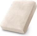 PrinceDeco Stretch Velvet Couch Cushion Cover,Soft Fitted Cushion Slipcover for Chair Cushion Furniture Protector Seat Cushion Sofa Cover Width Up to 29.5", Ivory-Ruum Studio Home