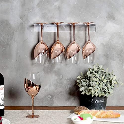 WANLIAN Wine Glass Holder - Wall Mounted Acrylic, Pack of 2 - Reception Party & Kitchen Tableware Storage Rack-Ruum Studio Home