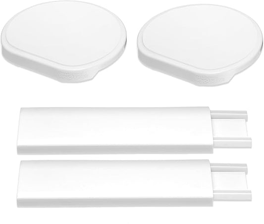 Expansion Pack - White - 2 Straight Tracks and 2 Trays. Does not Work Without the Lazy Susan Revolution Full Set (Sold Separately).-Ruum Studio Home