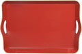 Spsyrine Large Red Decorative Tray, Elegant Plastic Serving Tray with Handles, Coffee Table Tray for Ottoman, Living Room, Home Decor 17.3"*11.8"*2"-Ruum Studio Home