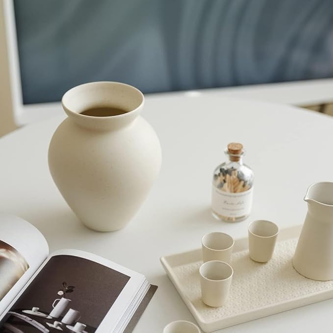 Retro Flower Vase, Crock Milk Can Shape, Flower Arrangement, Nordic Ornament Living Room Decoration-Ruum Studio Home