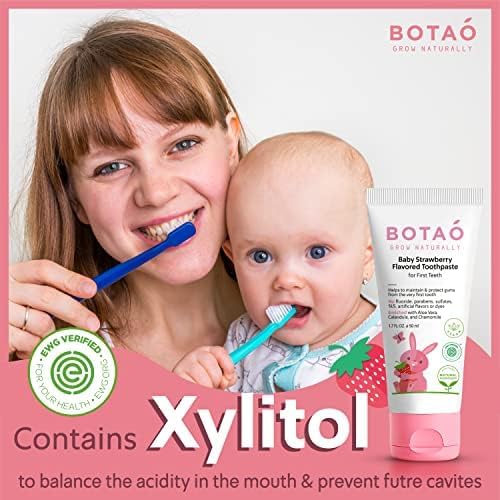 Fluoride Free Baby Toothpaste | Natural Toddler Toothpaste | Strawberry Flavored - Training Toothpaste for Toddlers | EWG Verified, Vegan, SLS Free, Safe to Swallow, Aloe Vera (3 Pack)-Ruum Studio Home