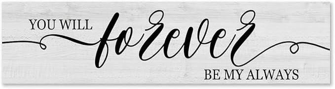Funny Wood Sign You Will Forever Be My Always Everywhere Rustic Wooden Hanging Sign Home Farmhouse Kitchen Wall Decor 16 x 6 Inch-Ruum Studio Home