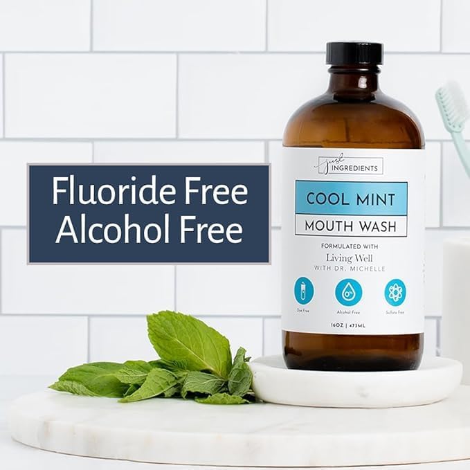 Cool Mint Remineralizing Mouthwash | Hydroxyapatite & Colloidal Silver Formula | Alcohol-Free | Fluoride-Free Mouth Rinse-Ruum Studio Home
