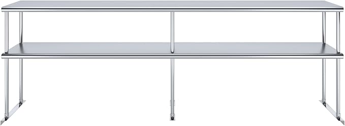 AmGood Double OverShelf Stainless Steel NSF - Many (96" Long x 12" Deep)-Ruum Studio Home