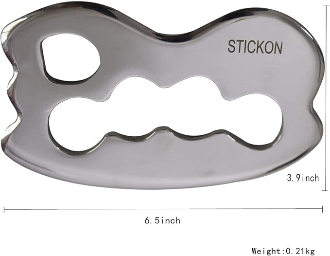 STICKON Stainless Steel Gua Sha Scraping Massage Tool IASTM Tools Great Soft Tissue Mobilization Tool (STICKON-01)-Ruum Studio Home