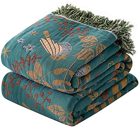 Bed Blankets Versatile Fall Throw Blanket,Boho Blanket & Organic Cotton Throw Blanket,Perfect for Beds,Couches,Chairs,& Vintage Décor,Featuring Unique Bird & Flower Patterns-Ruum Studio Home