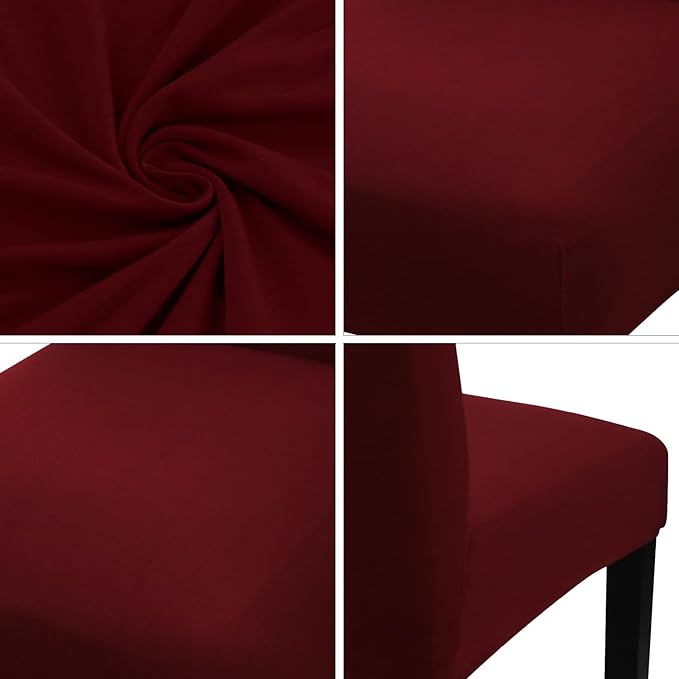 JQinHome 4 Pcs Dining Chair Slipcover, High Stretch Removable Washable Chair Seat Protector Cover for Home Party Hotel Wedding Ceremony-Ruum Studio Home