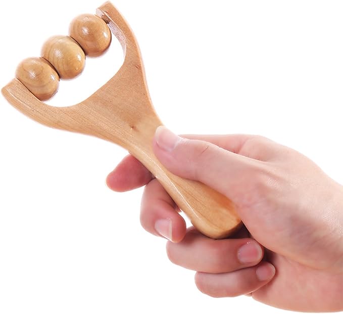 Relax Massage Ball Roller,Multi Functional Handheld Wooden Total Body Massager, Wooden Roller Massager Tool,1 Pieces.-Ruum Studio Home