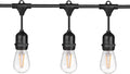 Sunlite 80571 24ft Outdoor String Lights, 1.5W Commercial Grade, Waterproof, Linkable Strands, UL Listed, 7 Hanging Sockets, Shatterproof LED Edison Bulbs Included, 2700K Warm White-Ruum Studio Home