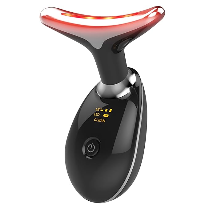 7-in-1 Deplux Face Neck Massager for Skin Care at Home, Facial Massager Glossy Black-Ruum Studio Home