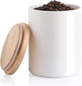 Sweejar Kitchen Canisters Ceramic Food Storage Jar, Stackable Containers with Airtight Seal Wooden Lid for Serving Coffee Bean, Flour, Tea, Cookies and More - 73 Fl Oz(White)-Ruum Studio Home