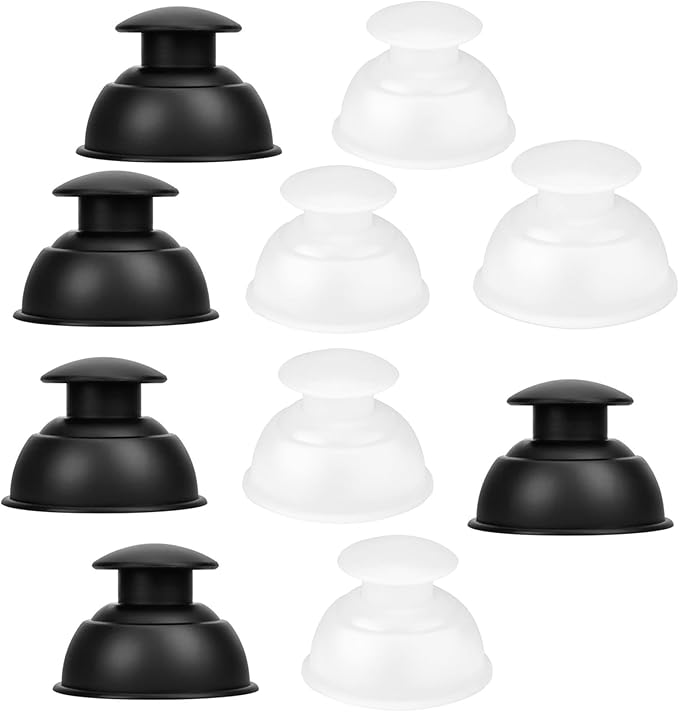 Silicone Cupping Therapy Sets 10pcs,Professional Vacuum Cupping for Myofascial Massage/Joint Pain/Anti Cellulite/Deep Muscle Relief & More(10pcs,Black+White)-Ruum Studio Home