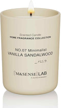 M&SENSE Natural Soy Candle| Vanilla Sandalwood | 8.82 oz, 50H Burn | Minimalist Scented Candle for Relaxation, Gifting, Home Décor | for Bedroom, Office, Party Medium-Ruum Studio Home