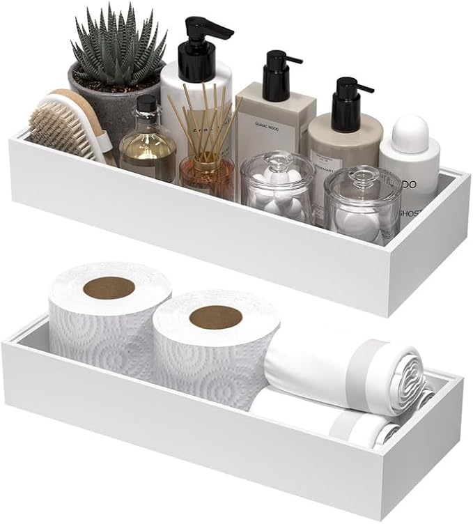 Kitchen Drawer Organizer Bins, Stackable Deep Bamboo Drawer Organizer for Silverware, Utensils, Cutlery, Flatware, Junk, Dresser, Bathroom, 15" x 6" x 2.5" (Set of 2)-Ruum Studio Home