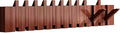 Wall Mounted Piano Key Hanger | Flip Style Hook | Entrance Wall Art Hook, Made of Oak Wood (3 Times Painted, 4 Times Polished) (Walnut, 12Hooks)-Ruum Studio Home