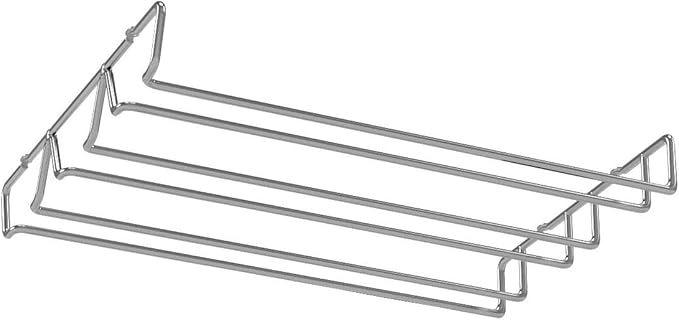 DecoBros Under Cabinet Wine Glass Stemware Rack Holder, Chrome-Ruum Studio Home