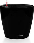 Dexceder 18x17 Self Watering Planter with Wheels Indoor Outdoor, Inner Pot Design, Thickened Large Floor Standing Flower Plant Pot with Water Level Indicator (Black Matte)-Ruum Studio Home