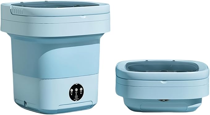 Portable Washing Machine, Mini Washer,16L Upgraded Large Capacity Foldable Washer.Deep Cleaning of Underwear, Baby Clothes and Other Small Clothes.Suitable for Apartments, Dormitories, Hotels.(Blue)-Ruum Studio Home