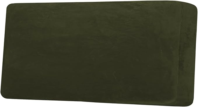H.VERSAILTEX Velvet Stretch Individual Couch Cushion Cover Plush Cushion Slipcover for Loveseat Sofa Cushion Furniture Protector Seat Cushion Sofa Cover (1 Piece Sofa Cushion Cover, Olive)-Ruum Studio Home