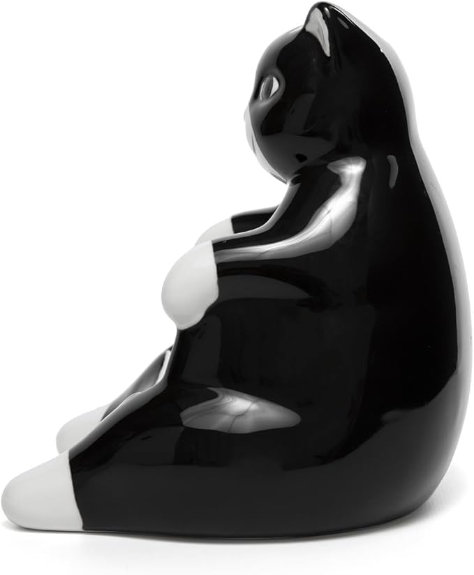 Ceramic Lazy Black Cat Home decor - Can be used as a candy dish, decorative bowl, tealight candle holder and jewelry tray | Unique Birthday gifts for Women, Mom, Grandma, Cat lover, Friend, Coworker-Ruum Studio Home