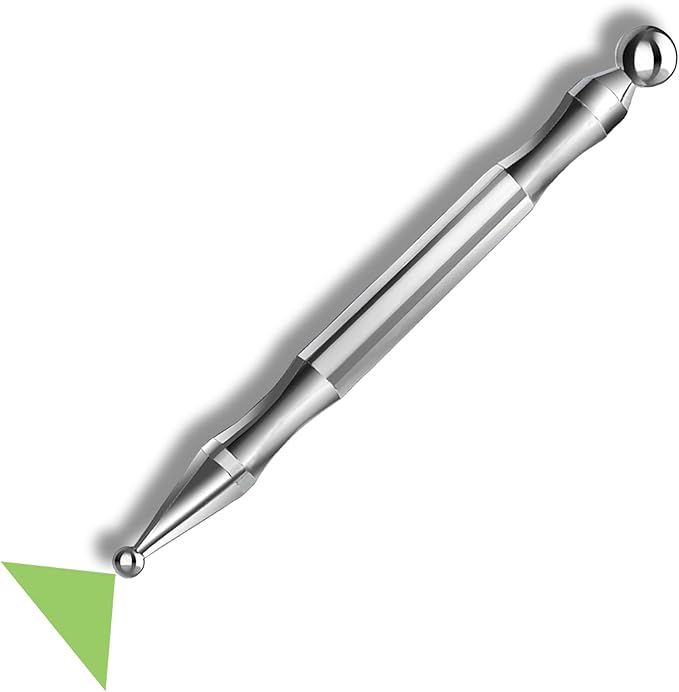 BYYDDIY Stainless Steel Dual Head Facial Reflexology Tools,Body Point Probe Pen &Trigger Point Massager Tool for Deep Tissue (P-L)-Ruum Studio Home