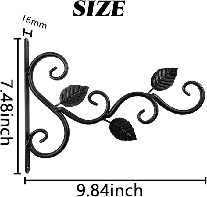 TIHOOD 4PCS Plants Hangers Outdoor Indoor Decor, Wall Hooks for Hanging Plant Bracket, Plant Hooks for Bird Feeder, Wind Chime, Lights, Lanterns-Ruum Studio Home
