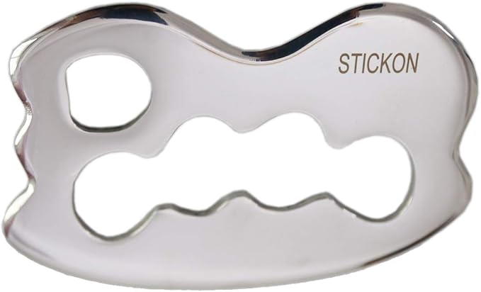 STICKON Stainless Steel Gua Sha Scraping Massage Tool IASTM Tools Great Soft Tissue Mobilization Tool (STICKON-01)-Ruum Studio Home