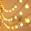 Globe String Lights for Bedroom, 49 Feet 100 LED Fairy Lights Plug in, 8 Modes Warm White Christmas String Lights for Indoor Outdoor Patio Party Garden Wedding Christmas Tree Decor-Ruum Studio Home