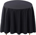 Surmente Black Tablecloth for Round Tables, 108-inch Round Table Cloths for Weddings, Banquets, or Restaurants-Ruum Studio Home