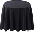 Surmente Black Tablecloth for Round Tables, 70-inch Round Table Cloths for Weddings, Banquets, or Restaurants-Ruum Studio Home