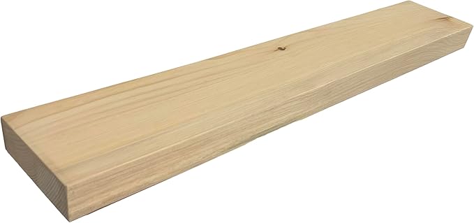 Joel's Antiques 36 Inch Floating Shelves for Wall - 36x6x2 in - Unfinished Wood Shelf Design, Wooden Wall Shelves for Bedroom, Bathroom, Kitchen and Living Room - Display and Store Your Décor at Home-Ruum Studio Home