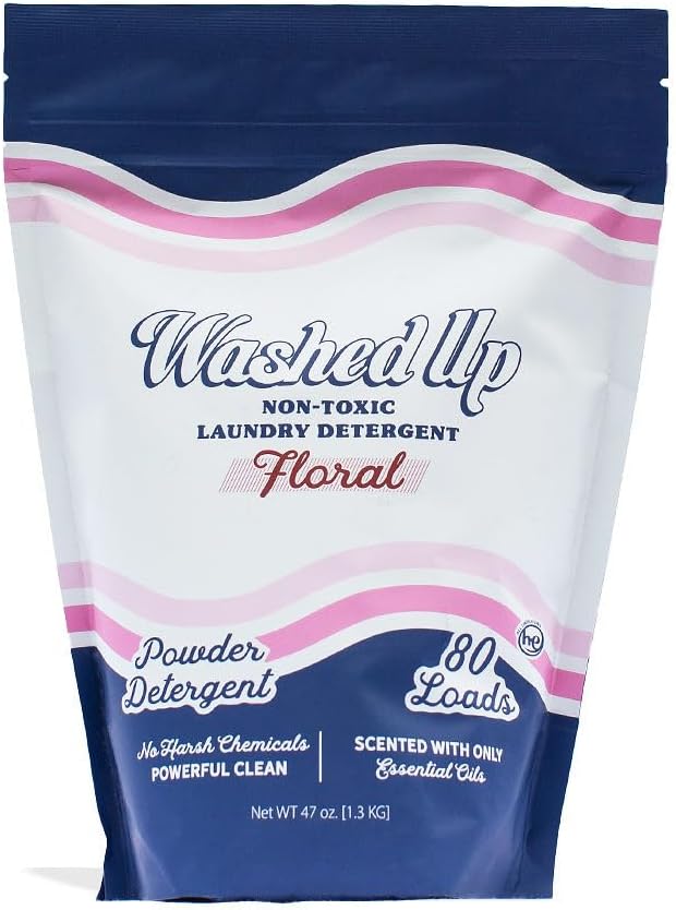Floral Laundry Detergent Powder | Only 100% Pure Essential Oils | Safe for Sensitive Groups | Powerful Clean | Plant & Mineral-Based | Made in USA-Ruum Studio Home