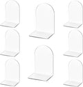 Lulonpon 8 Pieces Book Ends for Shelves, Heavy Books, School, Library, Desktop Organizer - Clear Acrylic Bookends-Ruum Studio Home