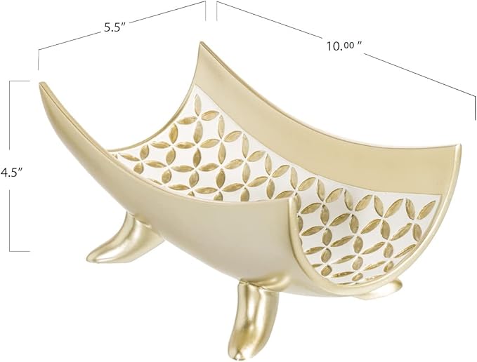 Creative Scents Schonwerk Diamond Lattice Decorative Bowl Table Centerpiece - Home Decor for Living Room, Centerpieces Table Decorations for Dining Room and Coffee Table-Ruum Studio Home