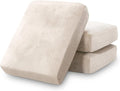 PrinceDeco Stretch Sofa Cushion Covers for Couches and Sofas,Soft Velvet Couch Seat Covers, Sofa Covers Washable, Seat Cushion Cover for 3 Couch Sofa Pet Friendly - Ivory, Each Width Up to 29.5"-Ruum Studio Home