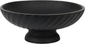 Large Resin Pedestal Decorative Bowl - Modern Fruit Bowl for Kitchen Counter - Handicraft Bowls for Home Decor - Key Bowl for Entry Table,Matte Black-Ruum Studio Home