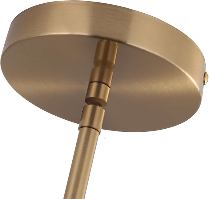 Brass Pendant Lights Kitchen Island - Gold Clear Glass Pendant Light Fixture Multiple Stems Rods 3 Units 12 Inch 3 Units 4 Inch (3 Pack Brass)-Ruum Studio Home