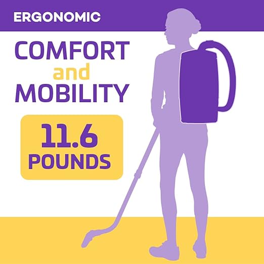 ProTeam Commercial Backpack Vacuum Cleaner, ProVac FS 6 Vacuum Backpack with HEPA Media Filtration and Residential Cleaning Service Kit, 6 Quart, Corded-Ruum Studio Home