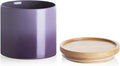 Sweejar Ceramic Food Storage Jar, Stackable Kitchen Canisters, Containers with Airtight Seal Wooden Lid for Serving Coffee Grounds, Coffee Bean, Flour, Tea, Spice and More - 39 Fl Oz (Gradient Purple)-Ruum Studio Home