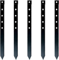24Pcs Metal Garden Landscape Edging Stakes Black,10in anchoring Stakes Landscape Anchoring Spikes for Terrace Board, Grass Barrier, Landscape Edging Coil, Garden Liner, Bender Board-Ruum Studio Home