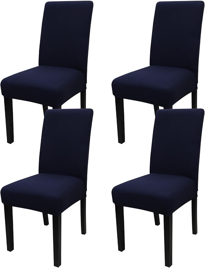 JQinHome 4 Pcs Dining Chair Slipcover, High Stretch Removable Washable Chair Seat Protector Cover for Home Party Hotel Wedding Ceremony-Ruum Studio Home