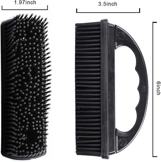 Rubber Pet Hair Removal Brush Lint & Hair Removal Cat Dog Hair Remover Brush Pet Hair Removal Tool Silicone Lint and Debris Remover for Cleaning,Grooming,Lint and Fur Removal,Home (Red&Black)-Ruum Studio Home